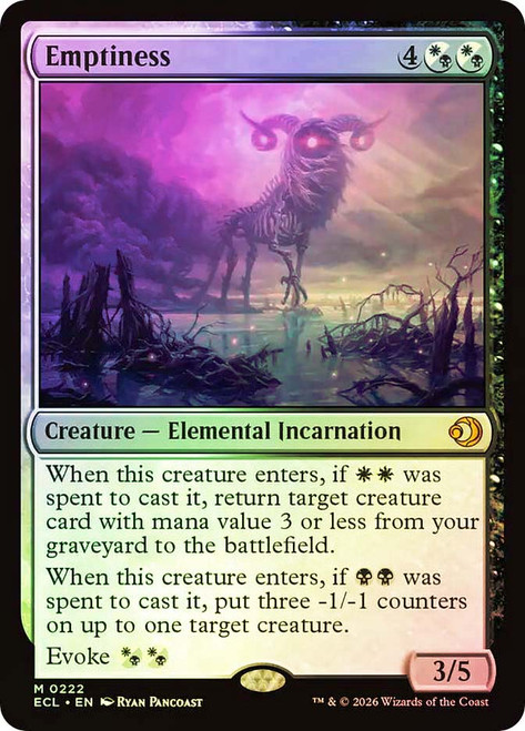 Emptiness
Lorwyn Eclipsed
Single
Magic: The Gathering