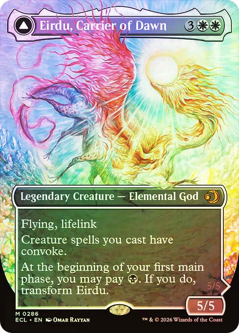 Eirdu, Carrier of Dawn // Isilu, Carrier of Twilight
Lorwyn Eclipsed
Single
Magic: The Gathering
