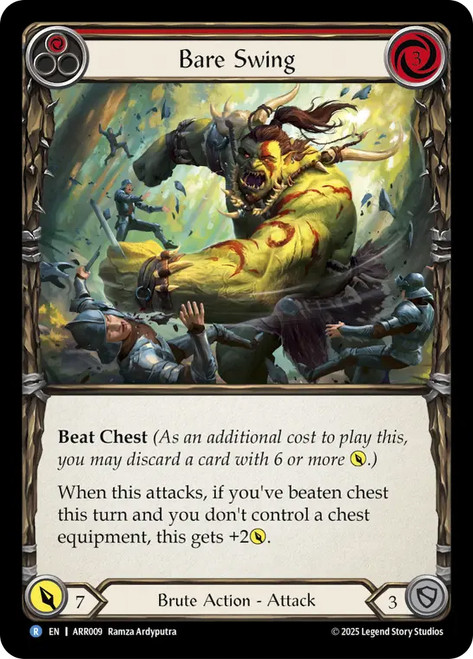 Bare Swing (Red)
Armory Deck: Rhinar
Single
Flesh and Blood