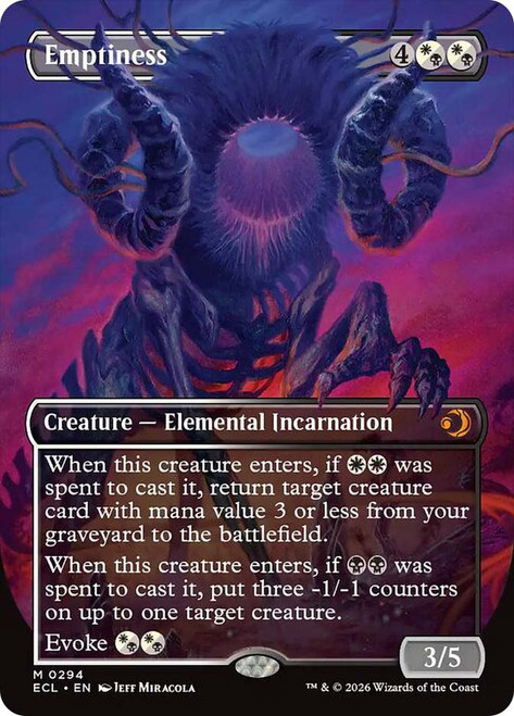 Emptiness
Lorwyn Eclipsed
Single
Magic: The Gathering