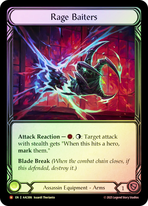 Rage Baiters
Armory Deck: Arakni
Single
Flesh and Blood