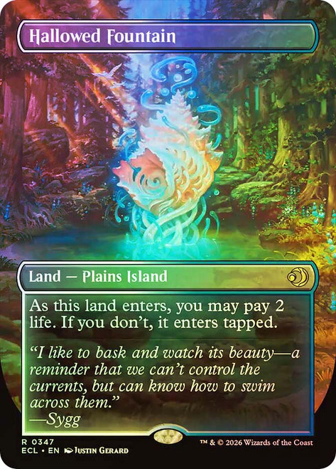 Hallowed Fountain // Hallowed Fountain
Lorwyn Eclipsed
Single
Magic: The Gathering