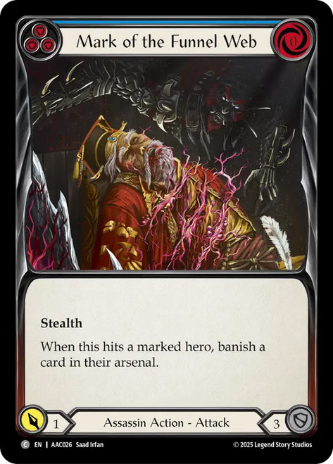 Mark of the Funnel Web (Blue)
Armory Deck: Arakni
Single
Flesh and Blood