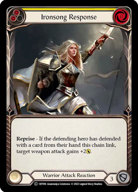 Ironsong Response (Yellow)
Dorinthea Blitz Deck
Single
Flesh and Blood