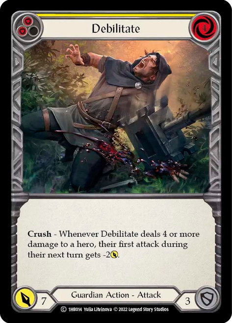 Debilitate (Yellow)
Bravo Blitz Deck
Single
Flesh and Blood