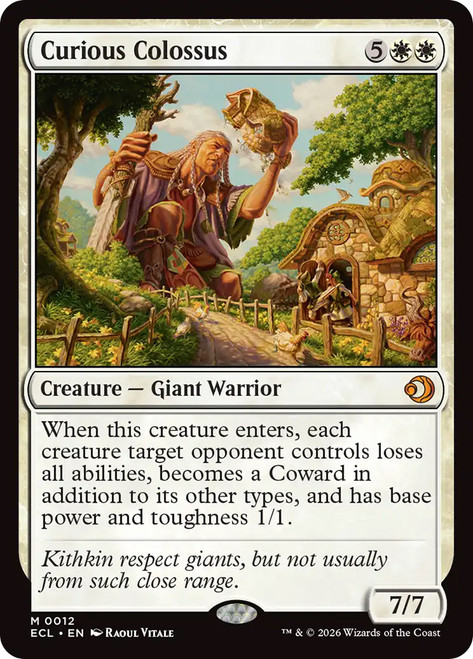 Curious Colossus
Lorwyn Eclipsed
Single
Magic: The Gathering