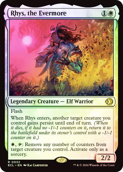 Rhys, the Evermore
Lorwyn Eclipsed
Single
Magic: The Gathering