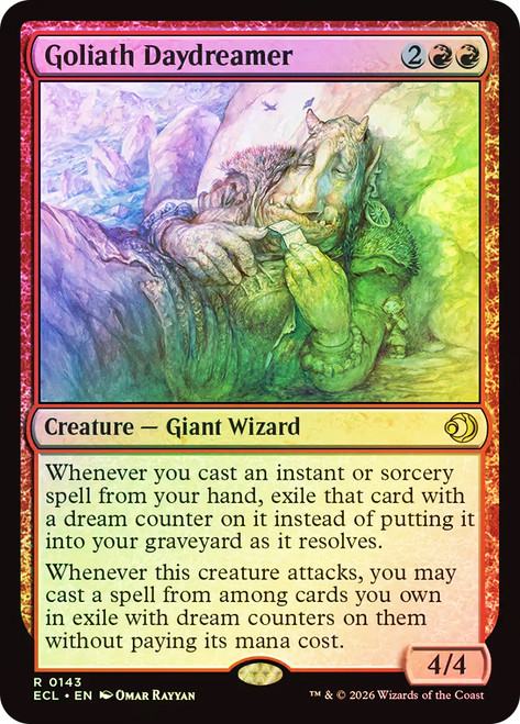 Goliath Daydreamer
Lorwyn Eclipsed
Single
Magic: The Gathering