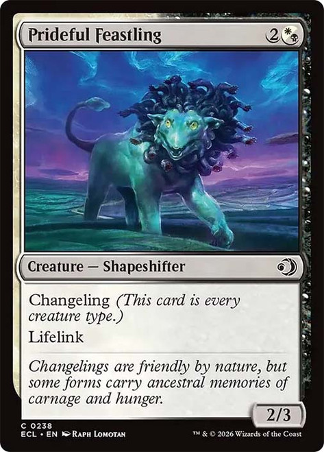 Prideful Feastling
Lorwyn Eclipsed
Single
Magic: The Gathering