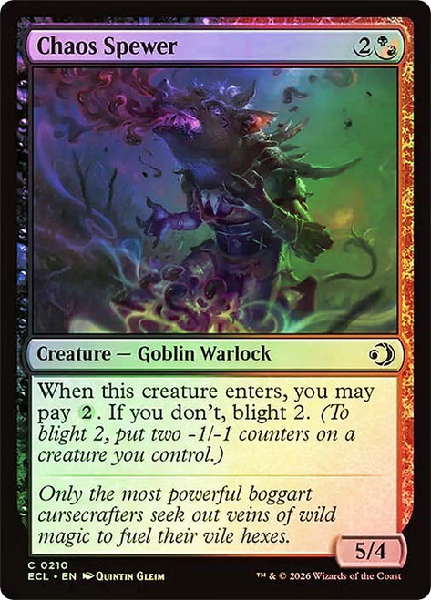 Chaos Spewer
Lorwyn Eclipsed
Single
Magic: The Gathering