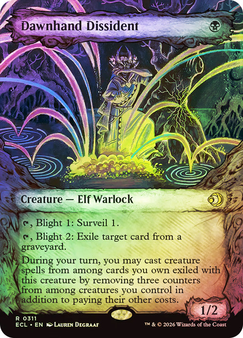 Dawnhand Dissident
Lorwyn Eclipsed
Single
Magic: The Gathering