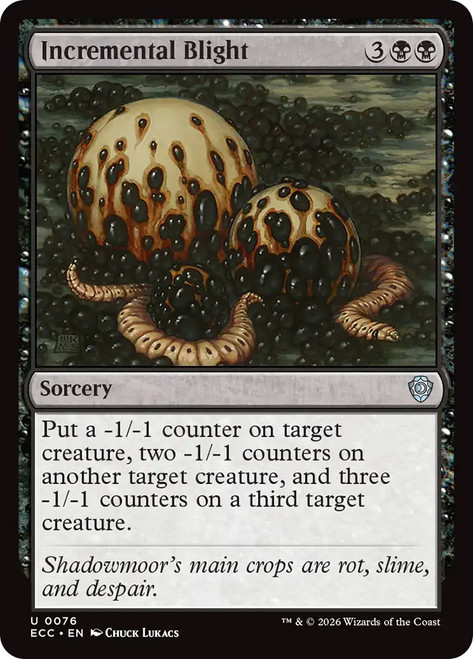 Incremental Blight
Lorwyn Eclipsed Commander
Single
Magic: The Gathering
