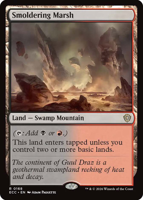Smoldering Marsh
Lorwyn Eclipsed Commander
Single
Magic: The Gathering