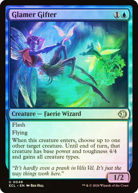 Glamer Gifter
Lorwyn Eclipsed
Single
Magic: The Gathering