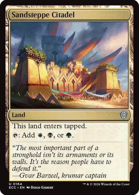Sandsteppe Citadel
Lorwyn Eclipsed Commander
Single
Magic: The Gathering