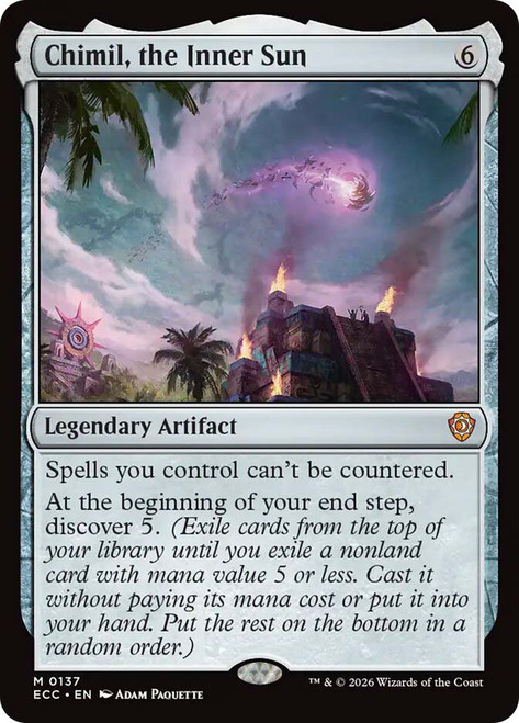 Chimil, the Inner Sun
Lorwyn Eclipsed Commander
Single
Magic: The Gathering