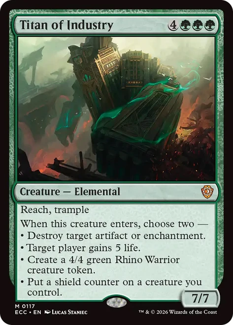 Titan of Industry
Lorwyn Eclipsed Commander
Single
Magic: The Gathering