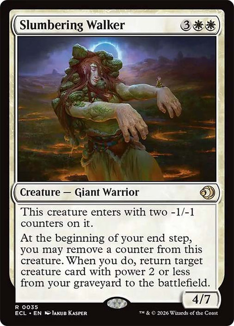 Slumbering Walker
Lorwyn Eclipsed
Single
Magic: The Gathering