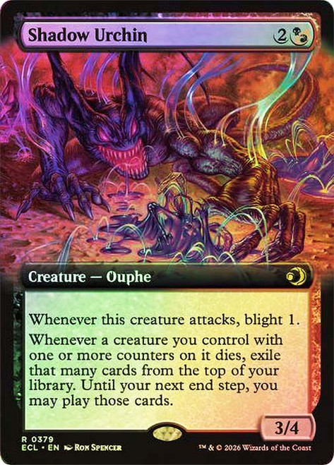 Shadow Urchin
Lorwyn Eclipsed
Single
Magic: The Gathering