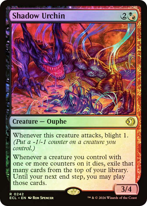 Shadow Urchin
Lorwyn Eclipsed
Single
Magic: The Gathering