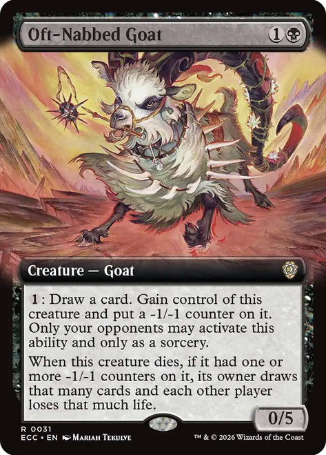 Oft-Nabbed Goat
Lorwyn Eclipsed Commander
Single
Magic: The Gathering