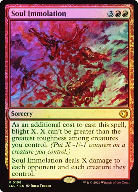 Soul Immolation
Lorwyn Eclipsed
Single
Magic: The Gathering