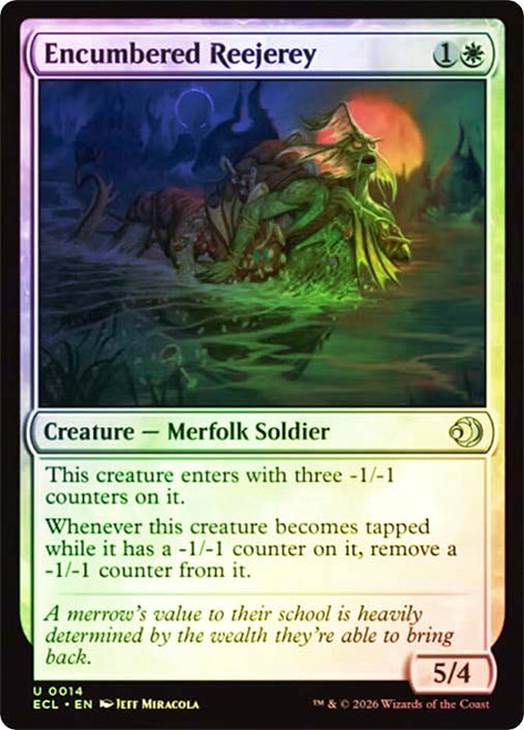 Encumbered Reejerey
Lorwyn Eclipsed
Single
Magic: The Gathering