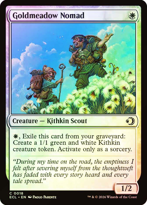 Goldmeadow Nomad
Lorwyn Eclipsed
Single
Magic: The Gathering