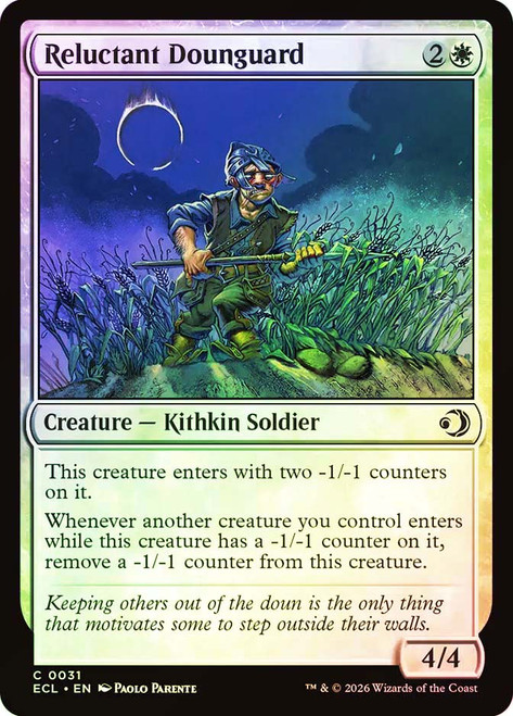 Reluctant Dounguard
Lorwyn Eclipsed
Single
Magic: The Gathering