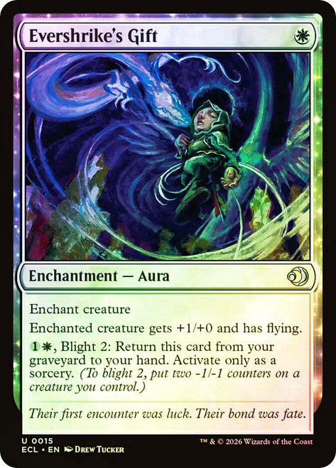 Evershrike's Gift
Lorwyn Eclipsed
Single
Magic: The Gathering