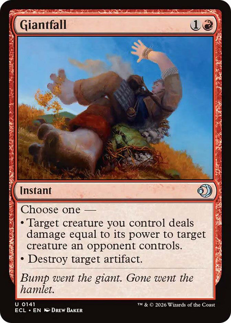 Giantfall
Lorwyn Eclipsed
Single
Magic: The Gathering