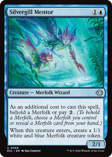 Silvergill Mentor
Lorwyn Eclipsed
Single
Magic: The Gathering