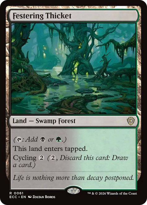 Festering Thicket
Lorwyn Eclipsed Commander
Single
Magic: The Gathering