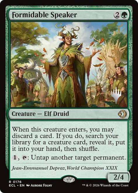 Formidable Speaker (Promo Pack) (Lorwyn Eclipsed)
Promo
Single
Magic: The Gathering