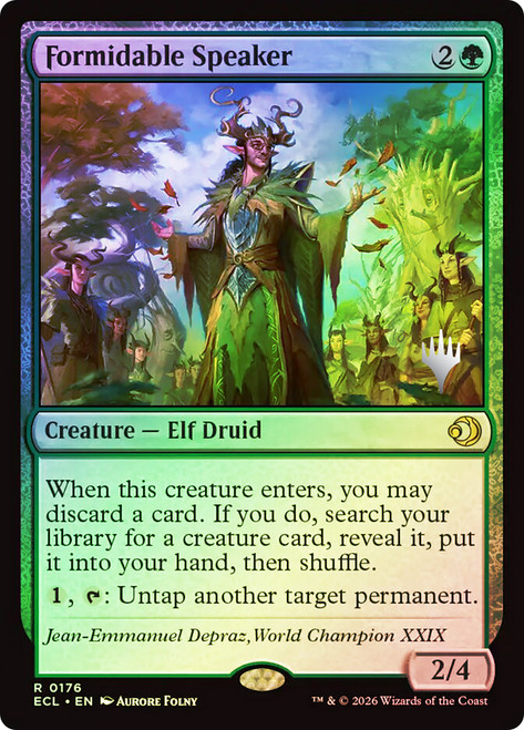 Formidable Speaker (Promo Pack) (Lorwyn Eclipsed)
Promo
Single
Magic: The Gathering