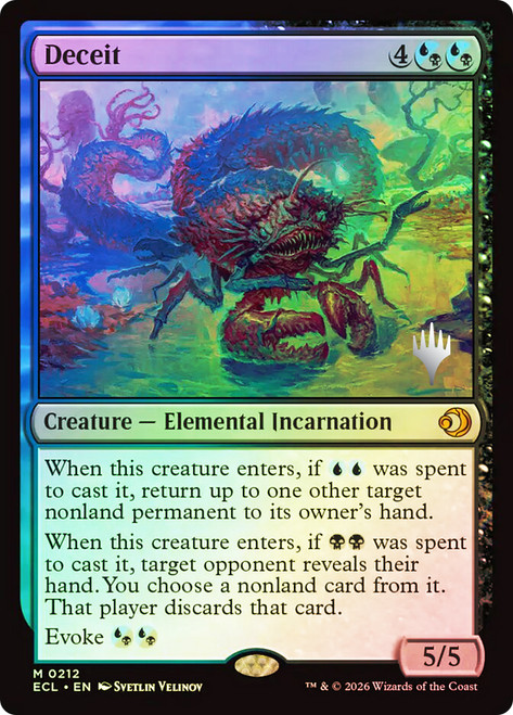Deceit (Promo Pack) (Lorwyn Eclipsed)
Promo
Single
Magic: The Gathering