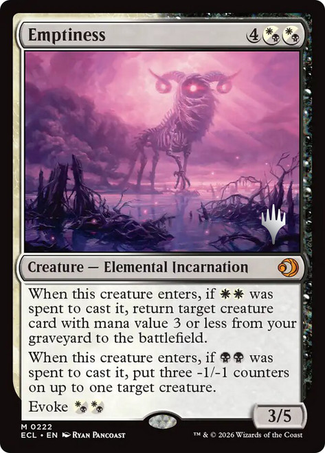 Emptiness (Promo Pack) (Lorwyn Eclipsed)
Promo
Single
Magic: The Gathering