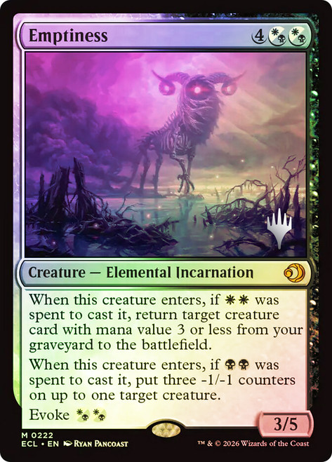 Emptiness (Promo Pack) (Lorwyn Eclipsed)
Promo
Single
Magic: The Gathering