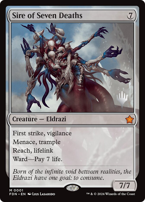 MTG 七つの死の種父 Sire of Seven Deaths 英語版 4枚 Sire of Seven Deaths (Promo Pack) (Foundations) | Promo | Star