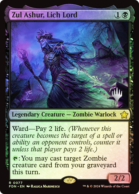 Zul Ashur, Lich Lord (Promo Pack) (Foundations)
Promo
Single
Magic: The Gathering