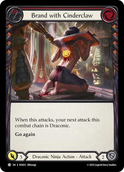 Brand with Cinderclaw (Red)
Fai Silver Age Deck
Single
Flesh and Blood