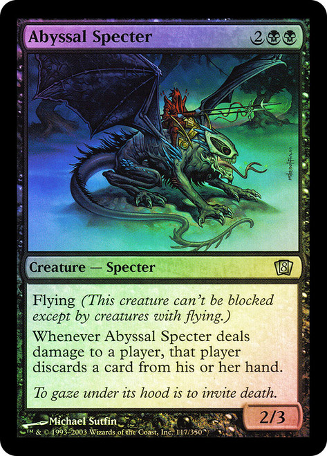 Abyssal Specter\n8th Edition\nSingle\nMagic The Gathering
