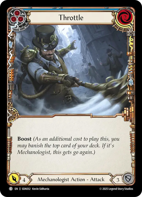 Throttle (Blue)
Dash Silver Age Deck
Single
Flesh and Blood