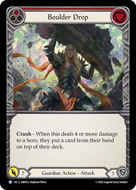 Boulder Drop (Red)
Bravo Silver Age Deck
Single
Flesh and Blood