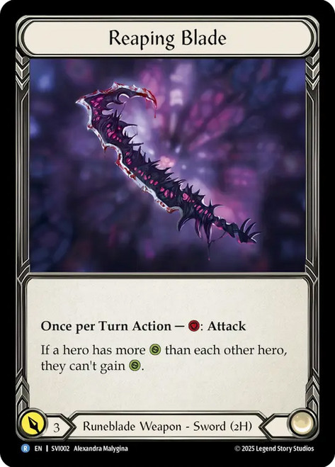 Reaping Blade
Viserai Silver Age Deck
Single
Flesh and Blood