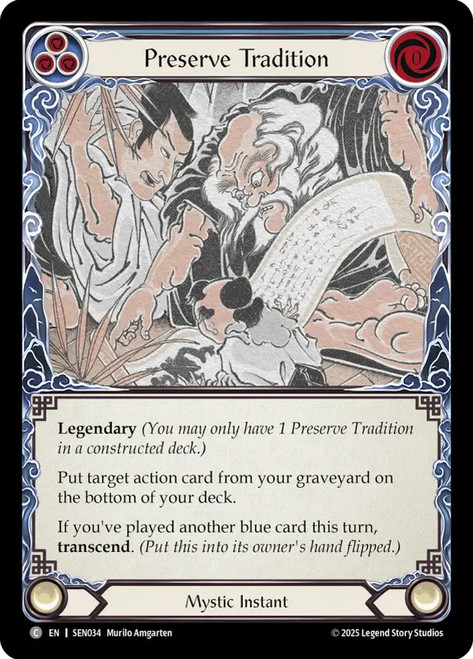Preserve Tradition // Inner Chi
Enigma Silver Age Deck
Single
Flesh and Blood