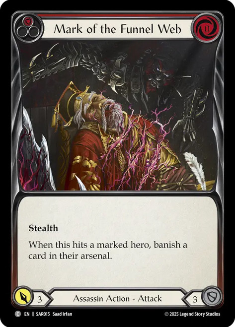 Mark of the Funnel Web (Red)
Arakni, Web of Deceit Silver Age Deck
Single
Flesh and Blood