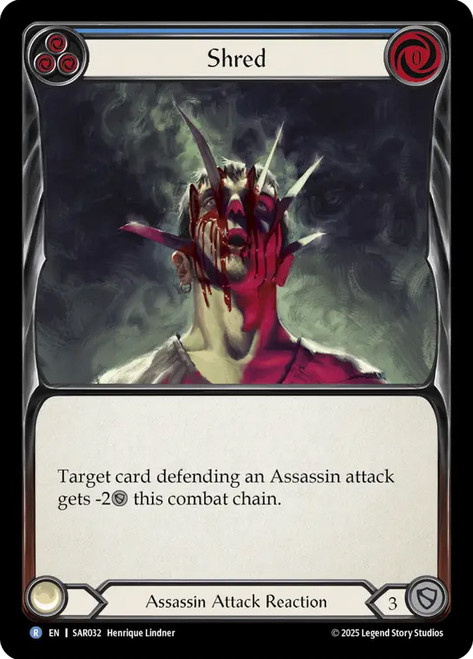 Shred (Blue)
Arakni, Web of Deceit Silver Age Deck
Single
Flesh and Blood