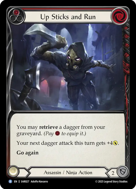 Up Sticks and Run (Red)
Arakni, Web of Deceit Silver Age Deck
Single
Flesh and Blood