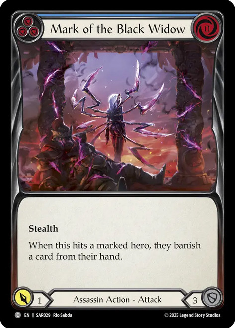 Mark of the Black Widow (Blue)
Arakni, Web of Deceit Silver Age Deck
Single
Flesh and Blood